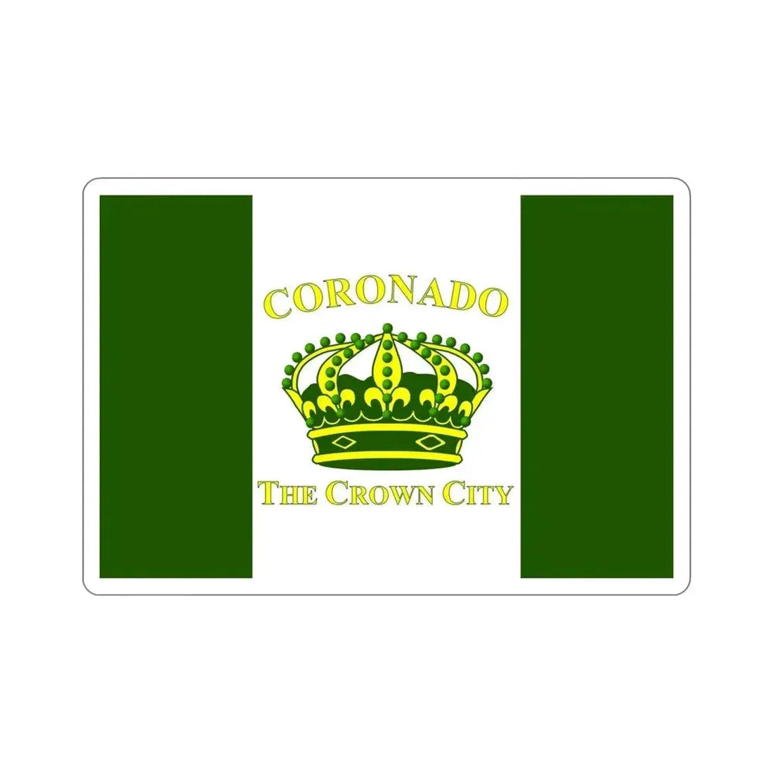 Flag of Coronado California USA STICKER Vinyl Die-Cut Decal 6 Inch - The Sticker Space
