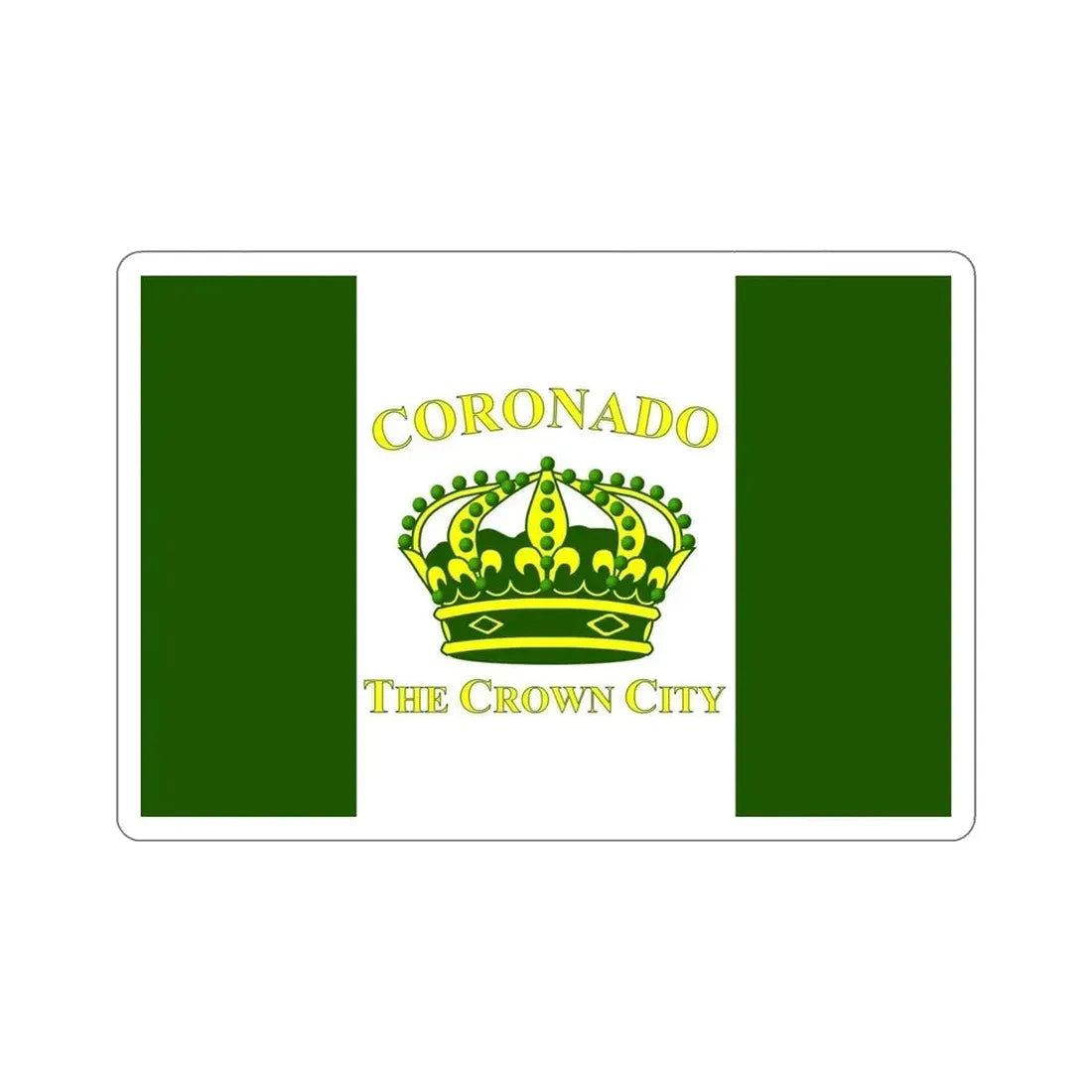 Flag of Coronado California USA STICKER Vinyl Die-Cut Decal - The Sticker Space