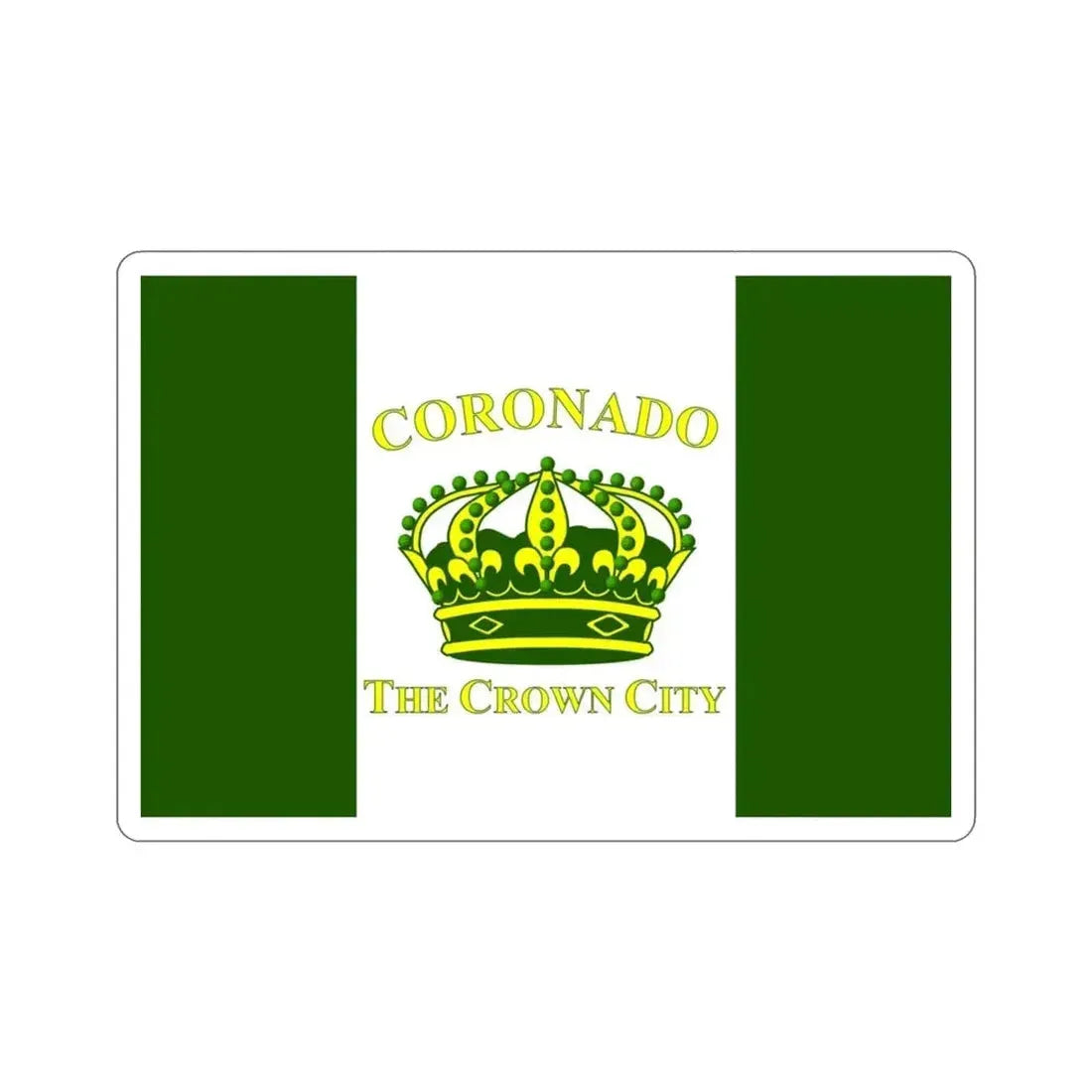 Flag of Coronado California USA STICKER Vinyl Die-Cut Decal - The Sticker Space