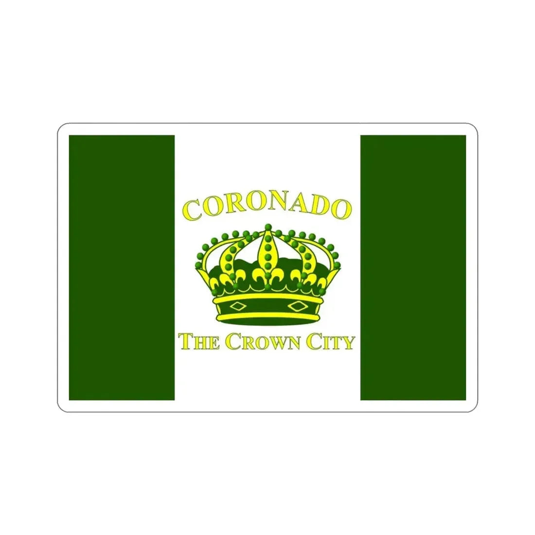 Flag of Coronado California USA STICKER Vinyl Die-Cut Decal - The Sticker Space