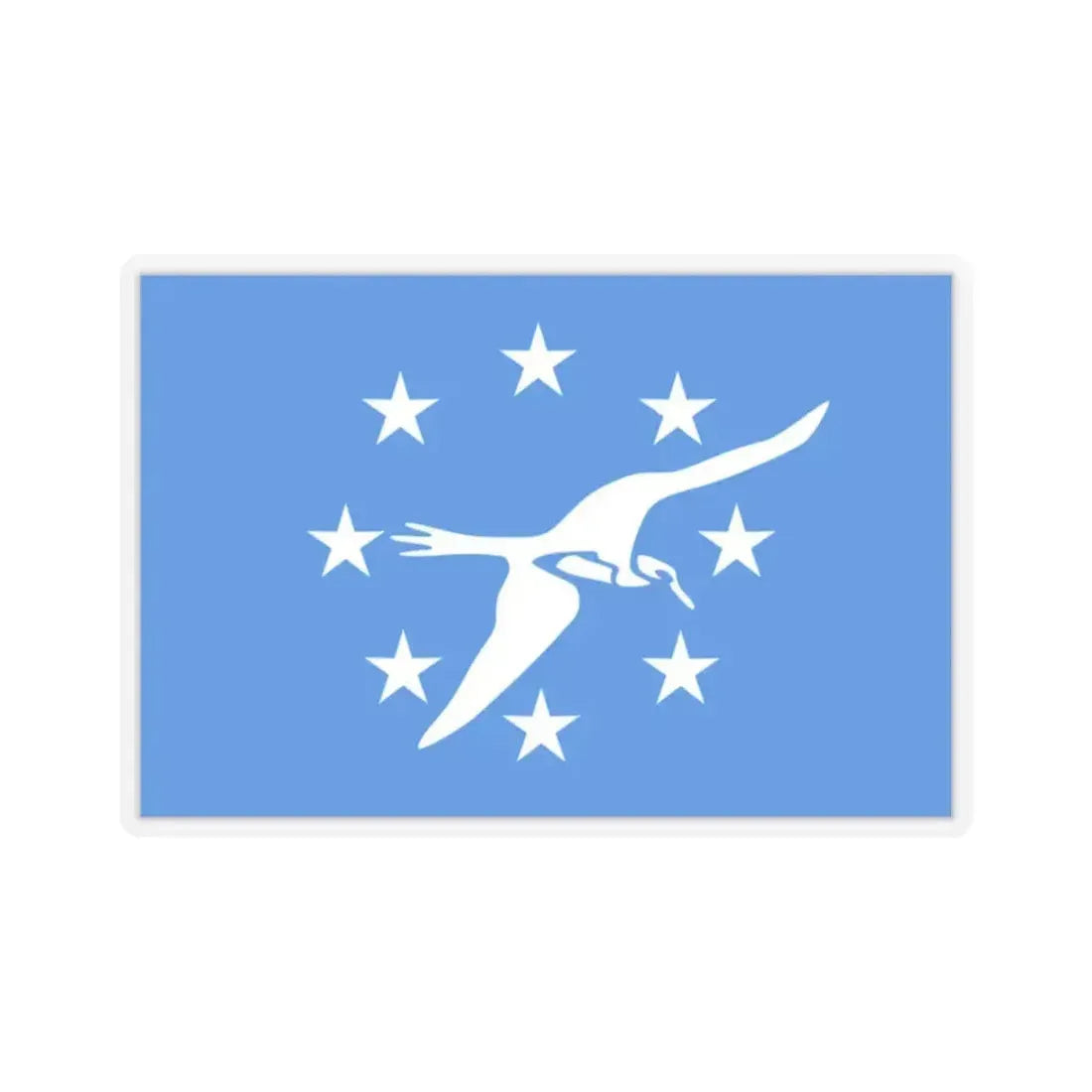 Flag of Corpus Christi, Texas - STICKER Vinyl Kiss-Cut Decal 2 Inch Transparent - The Sticker Space