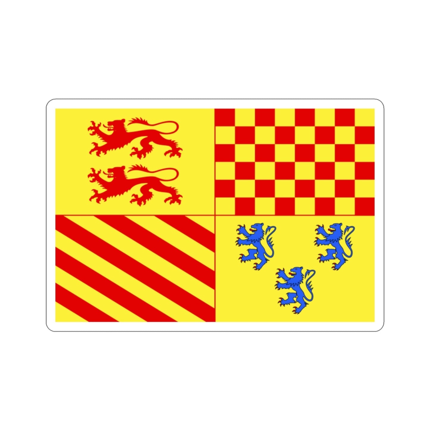 Flag of Corrèze France 2 STICKER Vinyl Die-Cut Decal-2 Inch-The Sticker Space