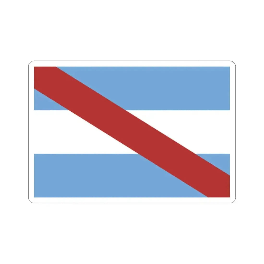 Flag of Corrientes 1820-1822 (Argentina) STICKER Vinyl Kiss-Cut Decal 2 Inch White - The Sticker Space