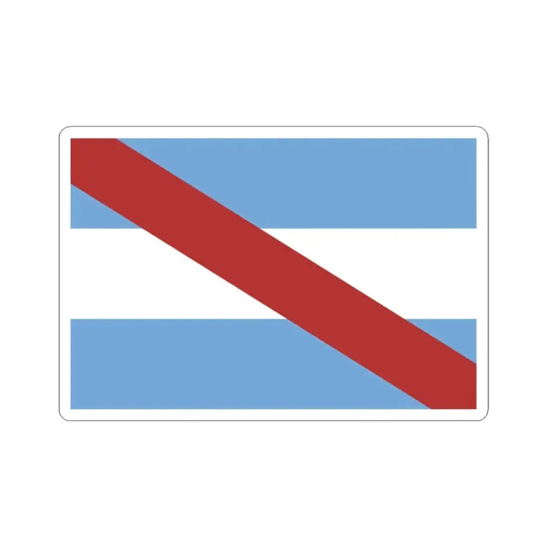 Flag of Corrientes 1820-1822 (Argentina) STICKER Vinyl Kiss-Cut Decal 3 Inch White - The Sticker Space