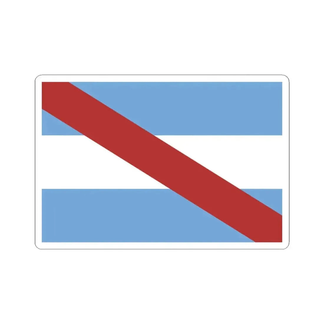 Flag of Corrientes 1820-1822 (Argentina) STICKER Vinyl Kiss-Cut Decal 4 Inch White - The Sticker Space