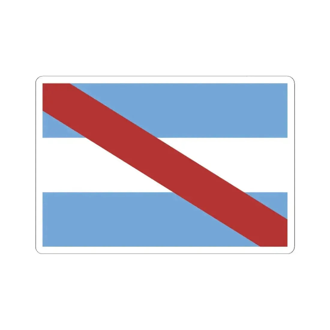 Flag of Corrientes 1820-1822 (Argentina) STICKER Vinyl Kiss-Cut Decal 6 Inch White - The Sticker Space