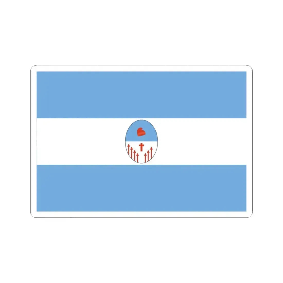 Flag of Corrientes 1822 (Argentina) STICKER Vinyl Kiss-Cut Decal 2 Inch White - The Sticker Space