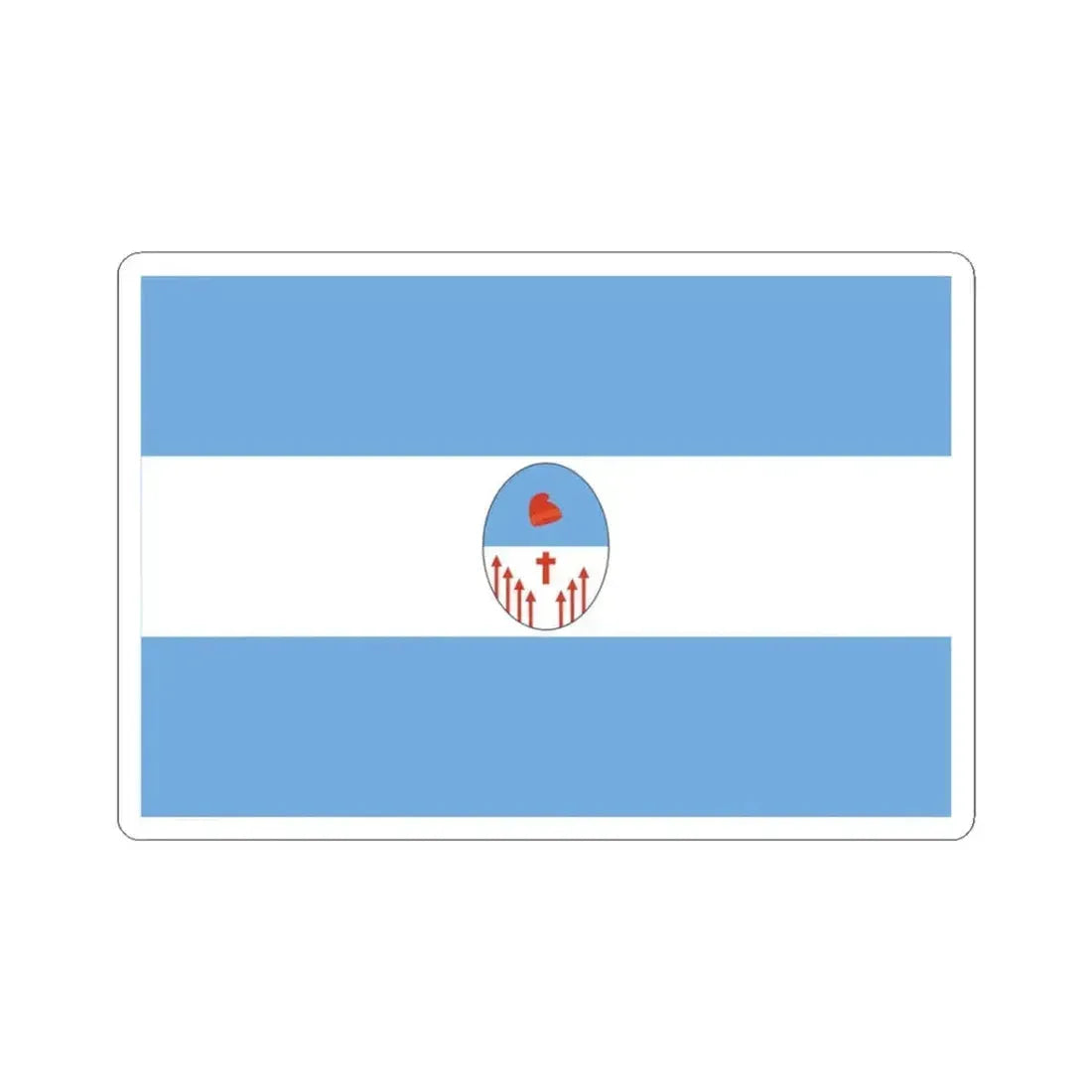 Flag of Corrientes 1822 (Argentina) STICKER Vinyl Kiss-Cut Decal 3 Inch White - The Sticker Space