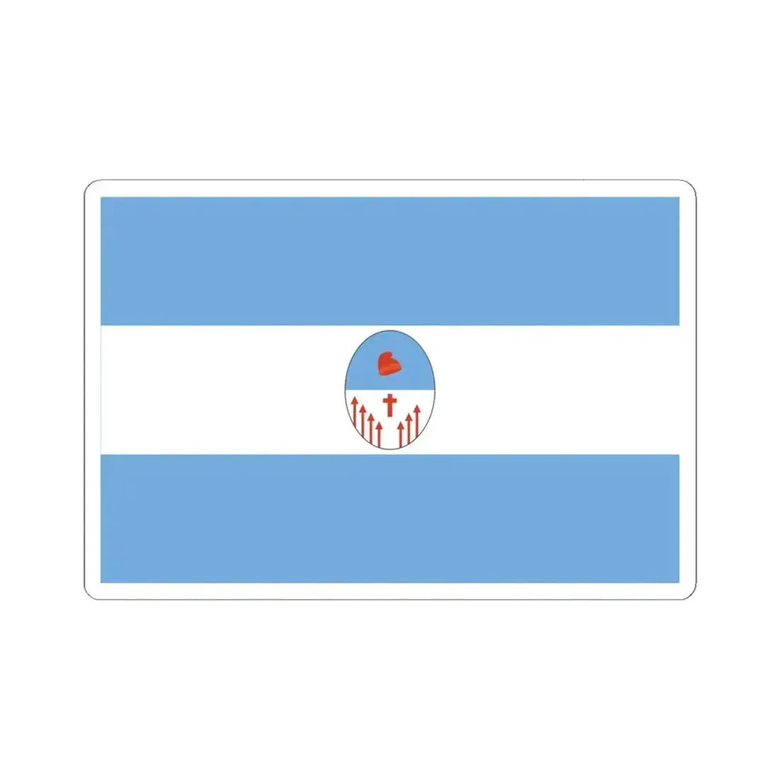 Flag of Corrientes 1822 (Argentina) STICKER Vinyl Kiss-Cut Decal 6 Inch White - The Sticker Space