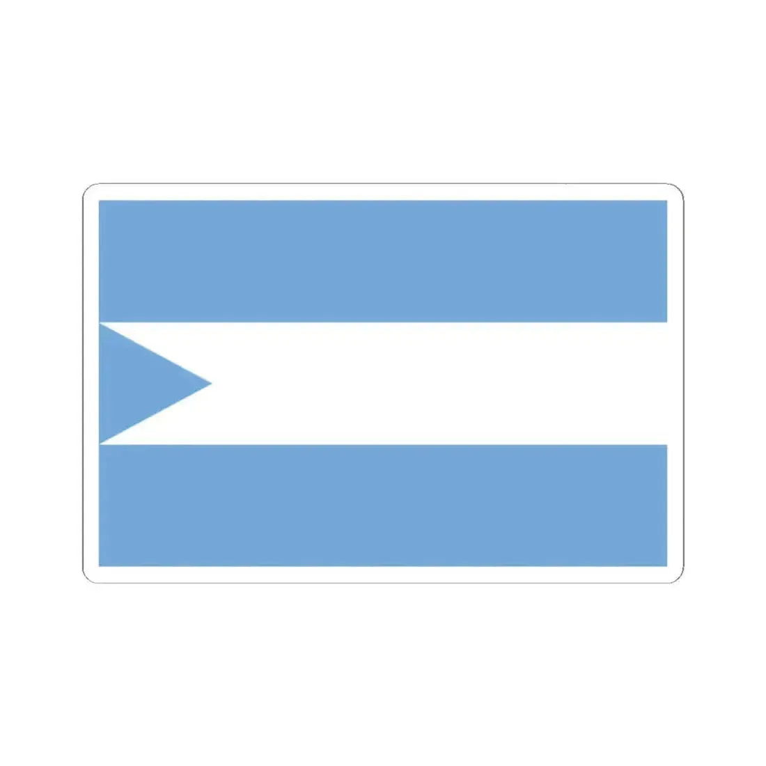 Flag of Corrientes 1823-1825 (Argentina) STICKER Vinyl Kiss-Cut Decal 2 Inch White - The Sticker Space