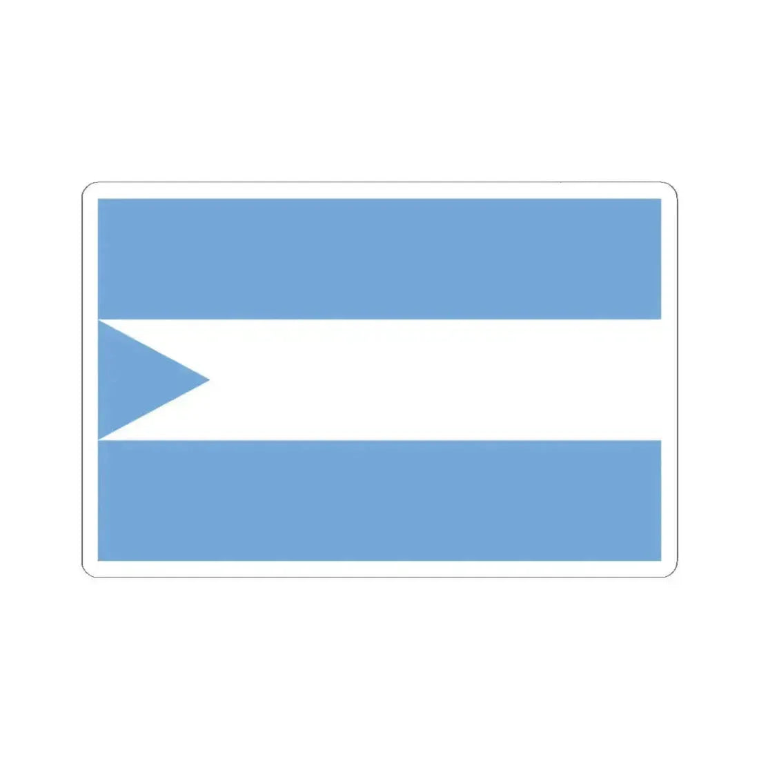 Flag of Corrientes 1823-1825 (Argentina) STICKER Vinyl Kiss-Cut Decal 3 Inch White - The Sticker Space