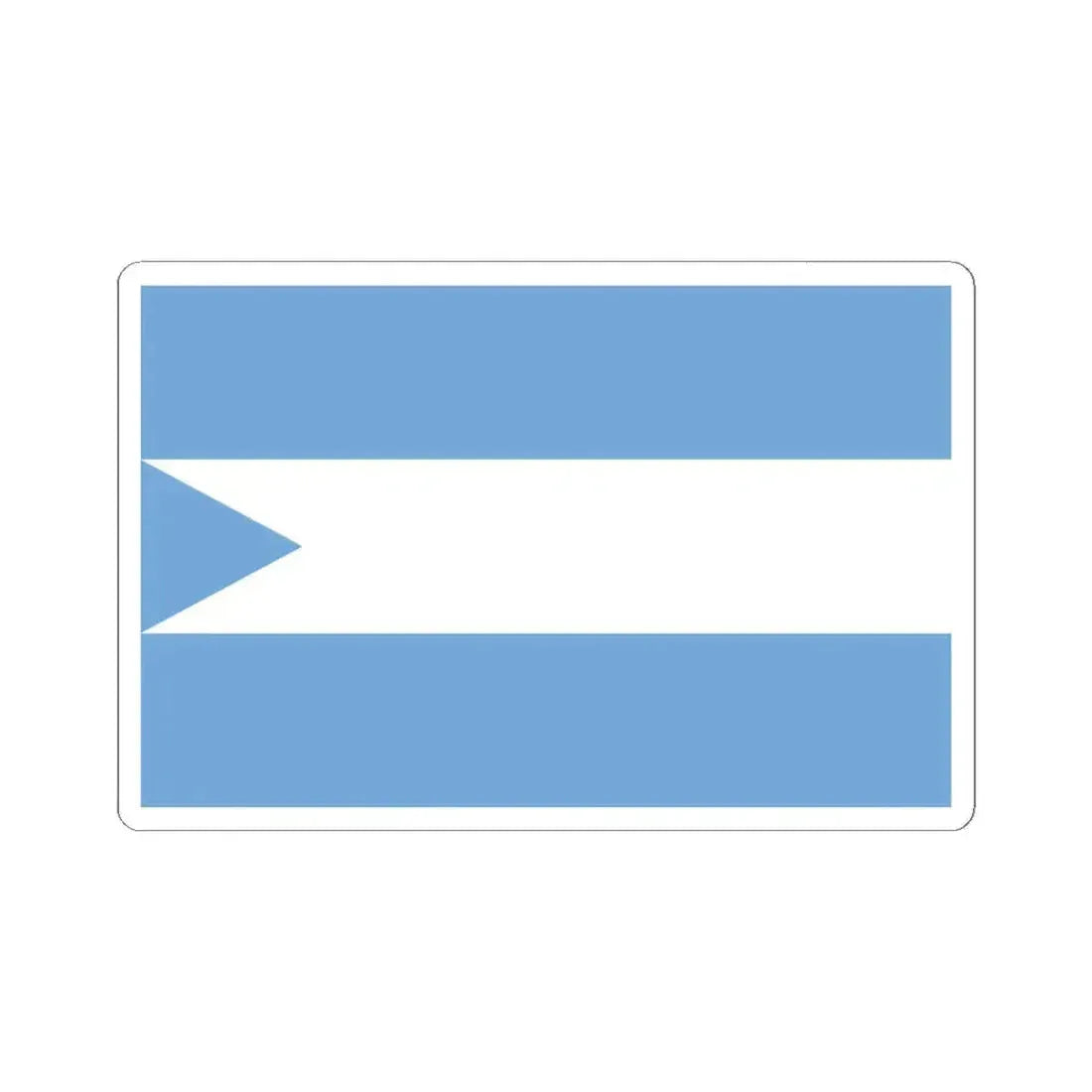 Flag of Corrientes 1823-1825 (Argentina) STICKER Vinyl Kiss-Cut Decal 4 Inch White - The Sticker Space