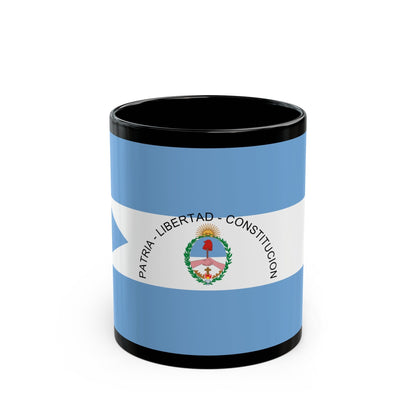 Flag of Corrientes Province Argentina - Black Coffee Mug-11oz-The Sticker Space