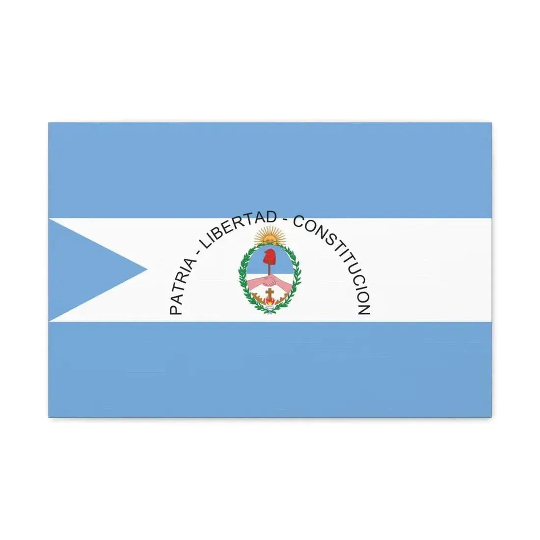 Flag of Corrientes Province Argentina - Canvas Wall Art 24″ x 16″ 1.25" - The Sticker Space