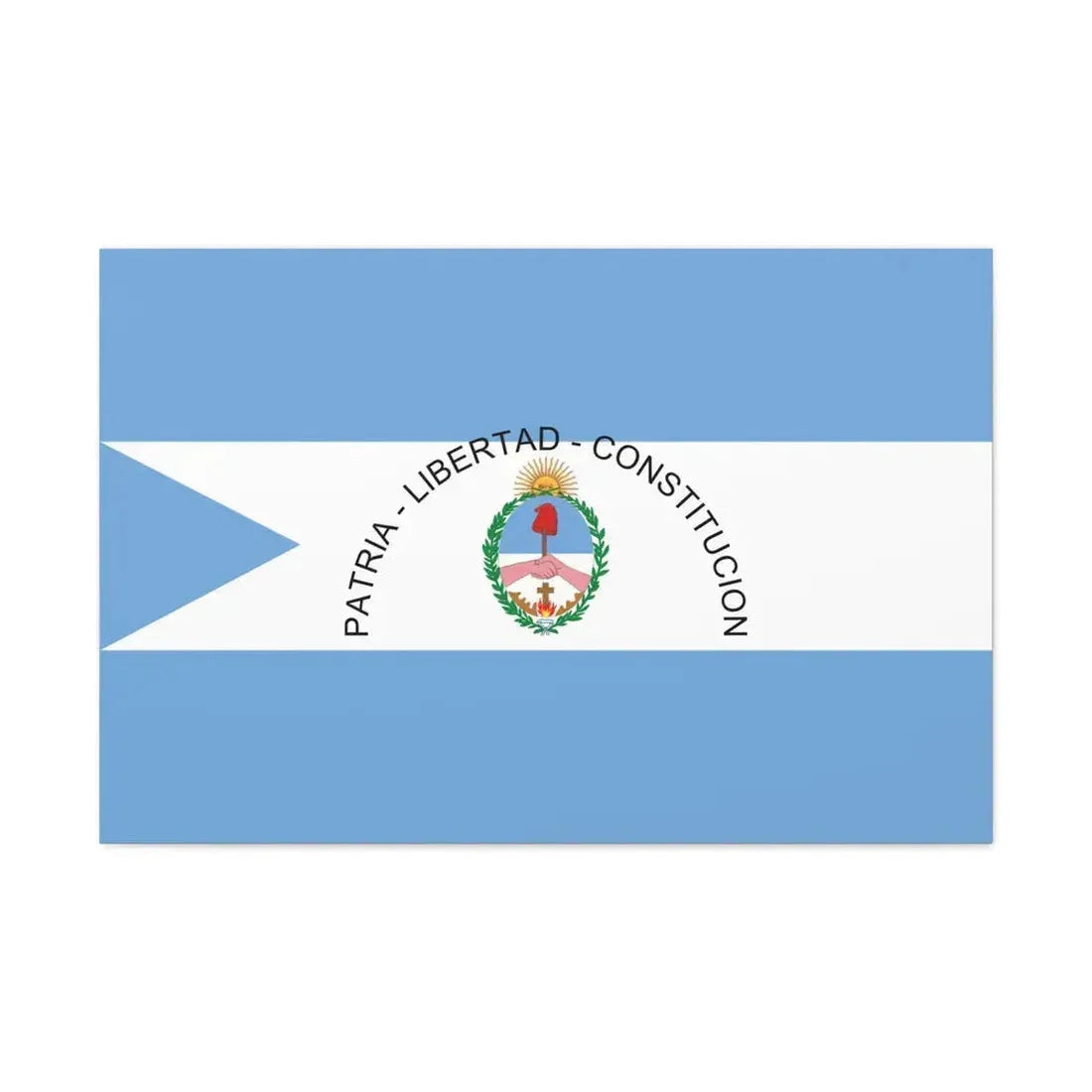 Flag of Corrientes Province Argentina - Canvas Wall Art 36" x 24" 1.25" - The Sticker Space