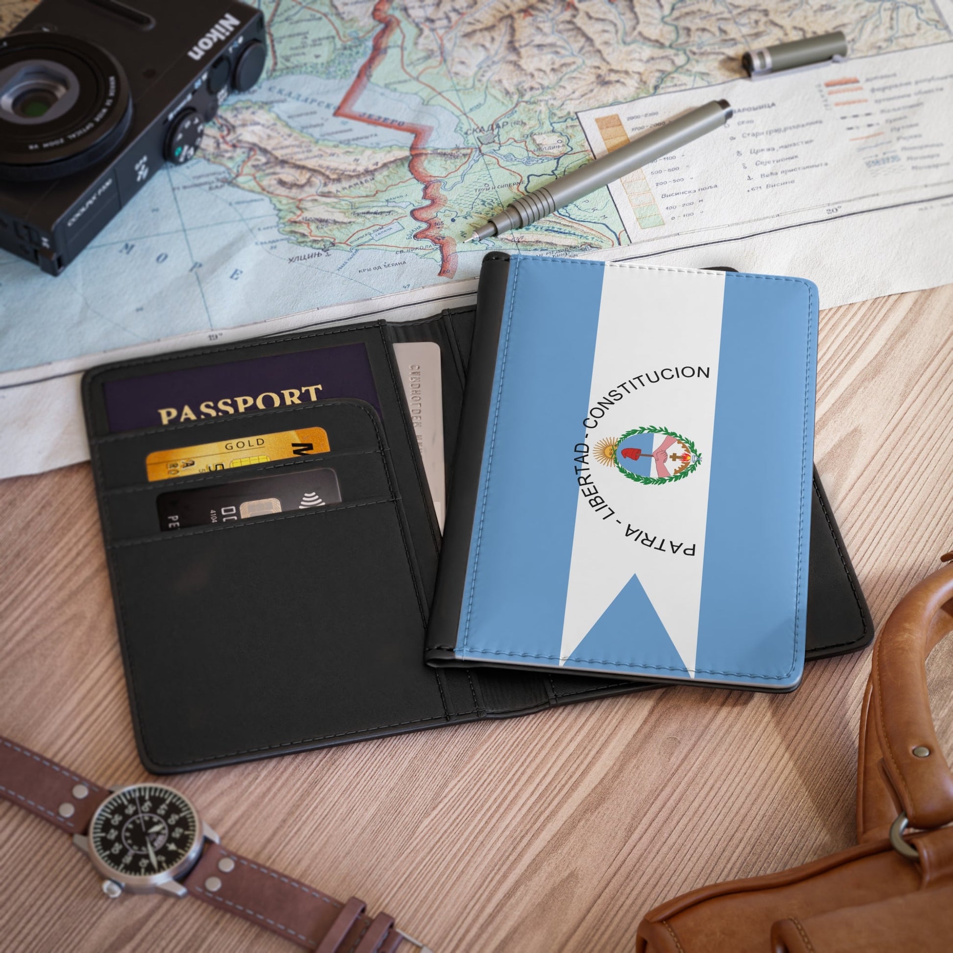 Flag of Corrientes Province Argentina - Passport Holder-3.9" x 5.8"-The Sticker Space