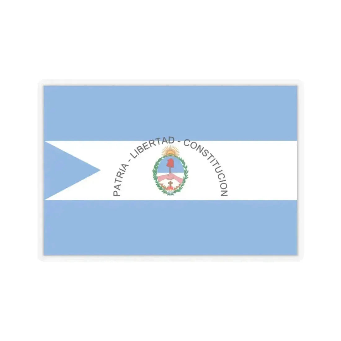 Flag of Corrientes Province Argentina - STICKER Vinyl Kiss-Cut Decal 2 Inch Transparent - The Sticker Space