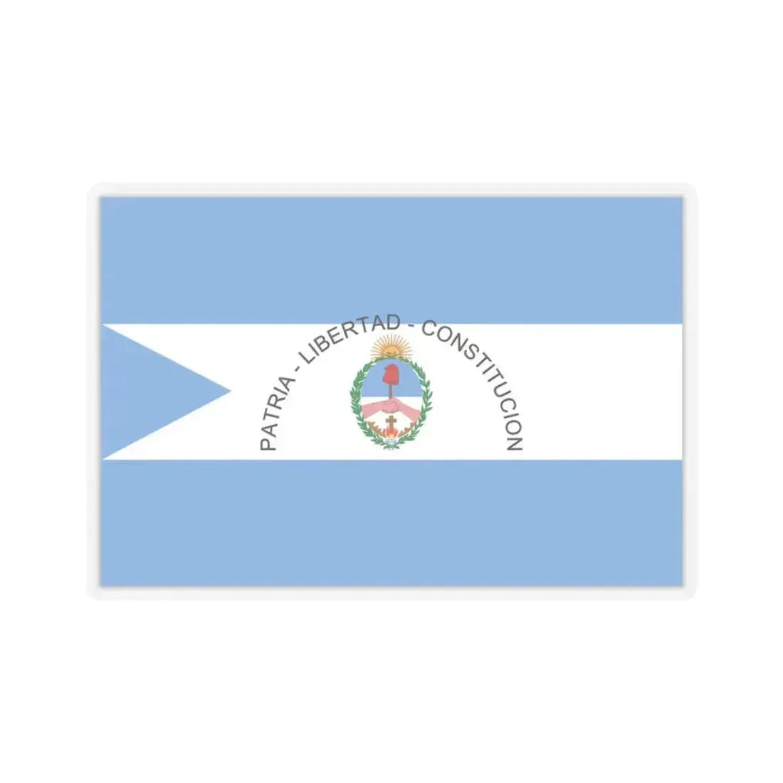 Flag of Corrientes Province Argentina - STICKER Vinyl Kiss-Cut Decal 3 Inch Transparent - The Sticker Space