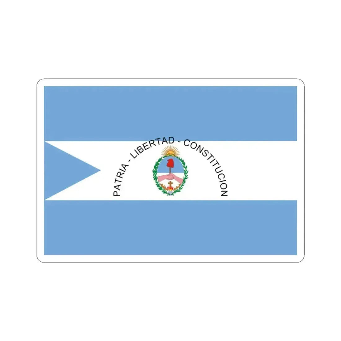 Flag of Corrientes Province Argentina - STICKER Vinyl Kiss-Cut Decal 3 Inch White - The Sticker Space