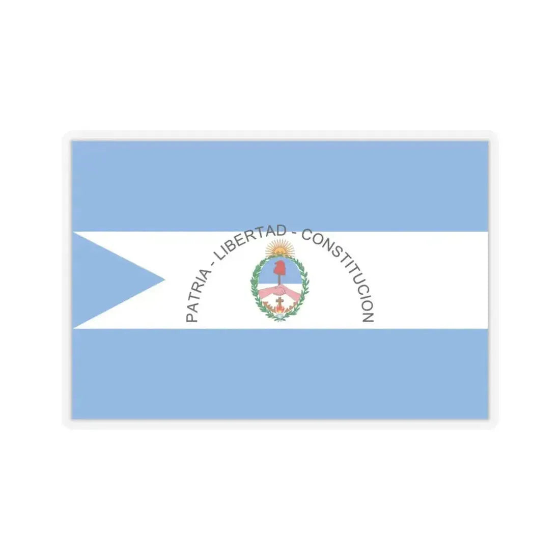 Flag of Corrientes Province Argentina - STICKER Vinyl Kiss-Cut Decal 4 Inch Transparent - The Sticker Space