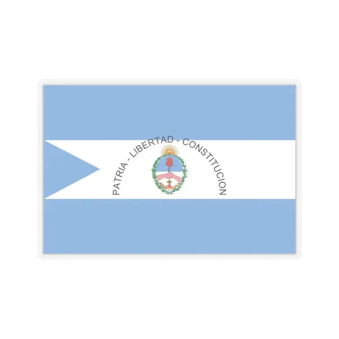 Flag of Corrientes Province Argentina - STICKER Vinyl Kiss-Cut Decal 6 Inch Transparent - The Sticker Space
