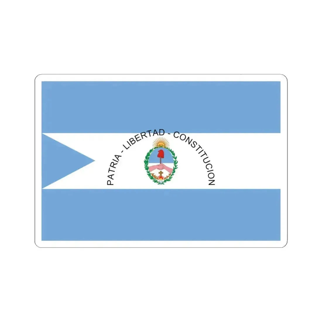Flag of Corrientes Province Argentina - STICKER Vinyl Kiss-Cut Decal 6 Inch White - The Sticker Space