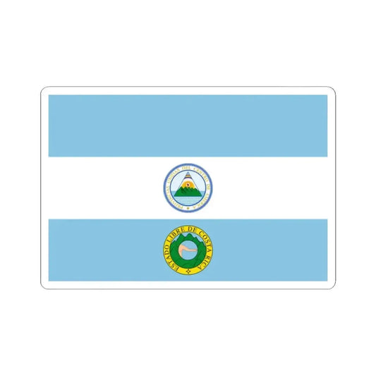 Flag of Costa Rica 1824 (Costa Rica) STICKER Vinyl Kiss-Cut Decal 2 Inch White - The Sticker Space