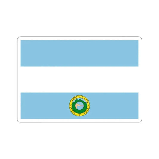 Flag of Costa Rica 1838-1840 (Costa Rica) STICKER Vinyl Kiss-Cut Decal 2 Inch White - The Sticker Space
