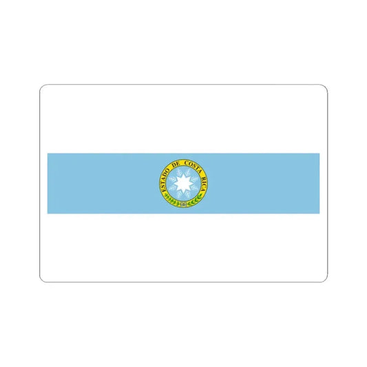 Flag of Costa Rica 1840-1842 (Costa Rica) STICKER Vinyl Kiss-Cut Decal 2 Inch White - The Sticker Space