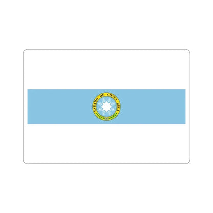 Flag of Costa Rica 1840-1842 (Costa Rica) STICKER Vinyl Kiss-Cut Decal 3 Inch White - The Sticker Space