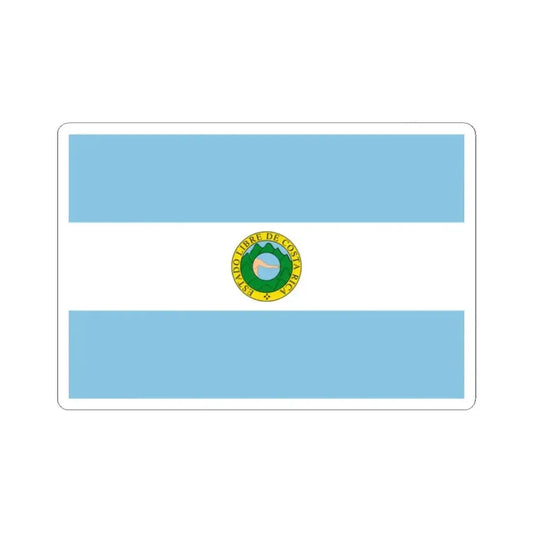 Flag of Costa Rica 1842-1848 (Costa Rica) STICKER Vinyl Kiss-Cut Decal 2 Inch White - The Sticker Space