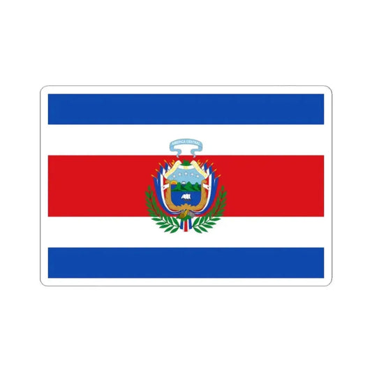 Flag of Costa Rica 1848-1906 (Costa Rica) STICKER Vinyl Kiss-Cut Decal 2 Inch White - The Sticker Space