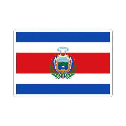 Flag of Costa Rica 1848-1906 (Costa Rica) STICKER Vinyl Kiss-Cut Decal 3 Inch White - The Sticker Space