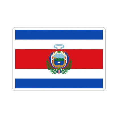 Flag of Costa Rica 1848-1906 (Costa Rica) STICKER Vinyl Kiss-Cut Decal 4 Inch White - The Sticker Space