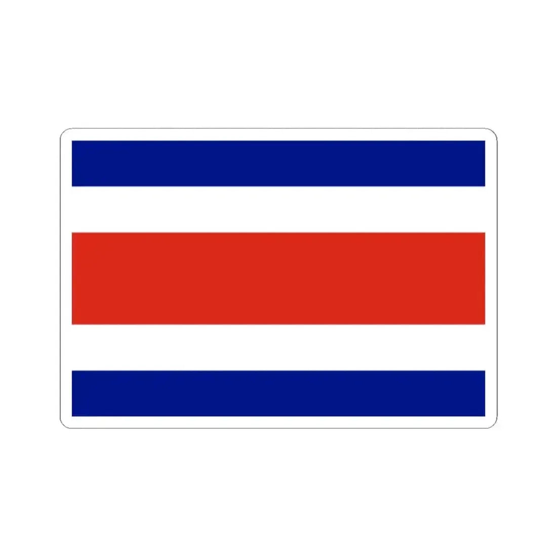 Flag of Costa Rica 3-2 (Costa Rica) STICKER Vinyl Kiss-Cut Decal 2 Inch White - The Sticker Space