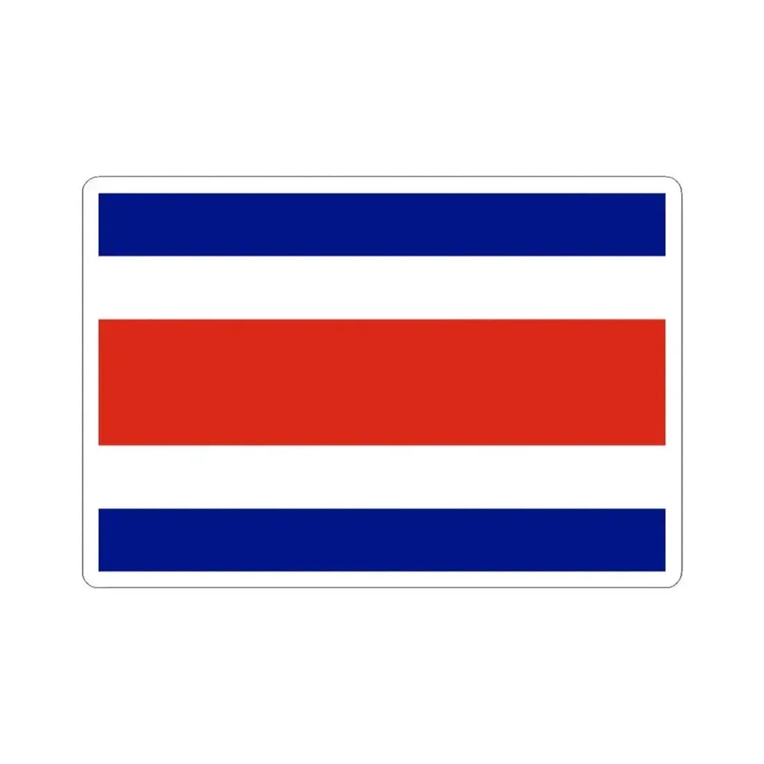 Flag of Costa Rica 3-2 (Costa Rica) STICKER Vinyl Kiss-Cut Decal 3 Inch White - The Sticker Space