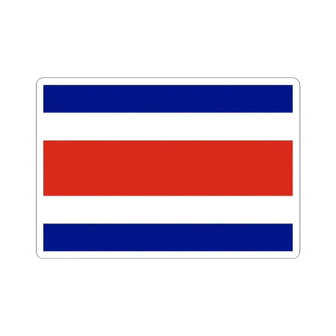 Flag of Costa Rica 3-2 (Costa Rica) STICKER Vinyl Kiss-Cut Decal 4 Inch White - The Sticker Space