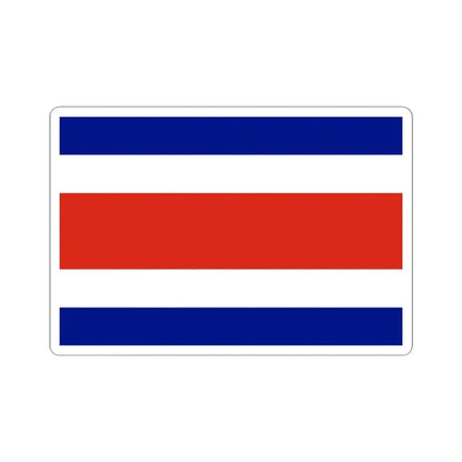 Flag of Costa Rica 3-2 (Costa Rica) STICKER Vinyl Kiss-Cut Decal 4 Inch White - The Sticker Space