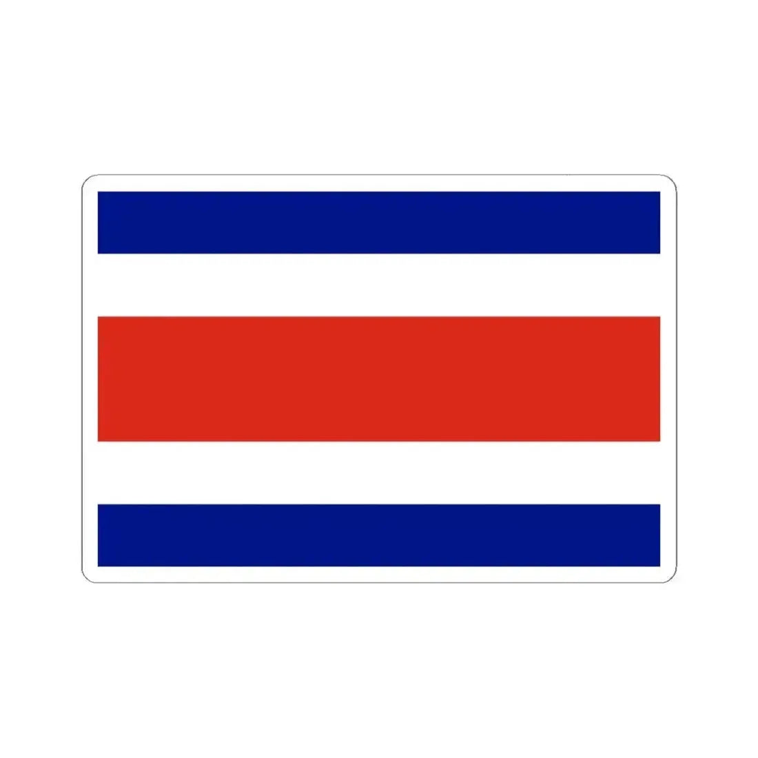 Flag of Costa Rica 3-2 (Costa Rica) STICKER Vinyl Kiss-Cut Decal 6 Inch White - The Sticker Space