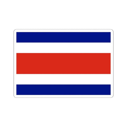 Flag of Costa Rica 3-2 (Costa Rica) STICKER Vinyl Kiss-Cut Decal 6 Inch White - The Sticker Space