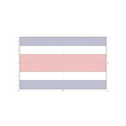 Flag of Costa Rica construction sheet (Costa Rica) STICKER Vinyl Kiss-Cut Decal 2 Inch White - The Sticker Space