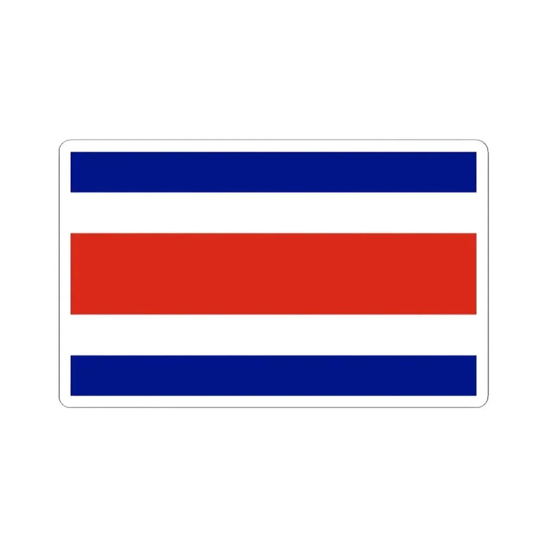 Flag of Costa Rica (Costa Rica) STICKER Vinyl Kiss-Cut Decal 2 Inch White - The Sticker Space