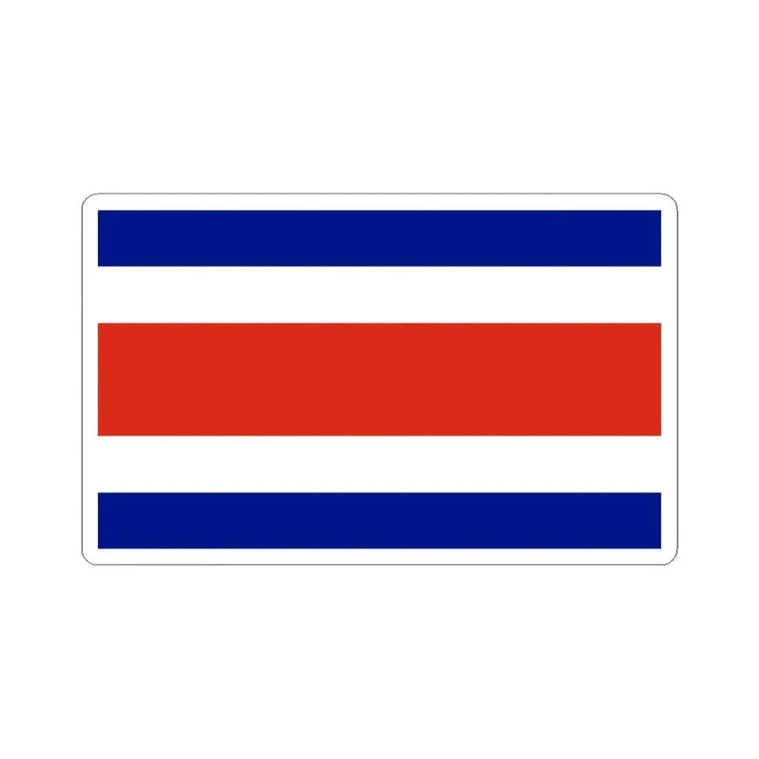 Flag of Costa Rica (Costa Rica) STICKER Vinyl Kiss-Cut Decal 3 Inch White - The Sticker Space