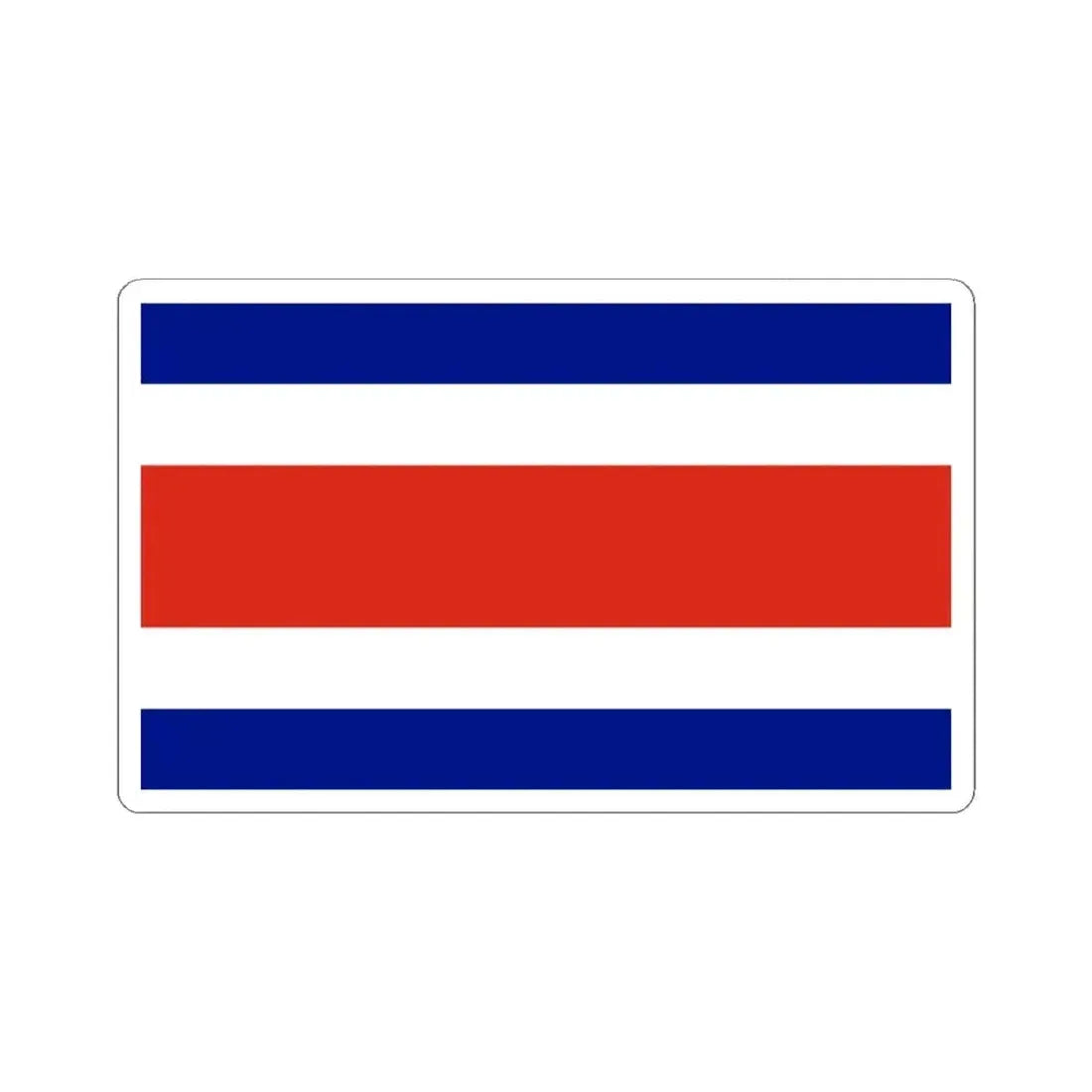 Flag of Costa Rica (Costa Rica) STICKER Vinyl Kiss-Cut Decal 4 Inch White - The Sticker Space