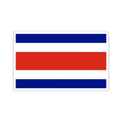 Flag of Costa Rica (Costa Rica) STICKER Vinyl Kiss-Cut Decal 4 Inch White - The Sticker Space