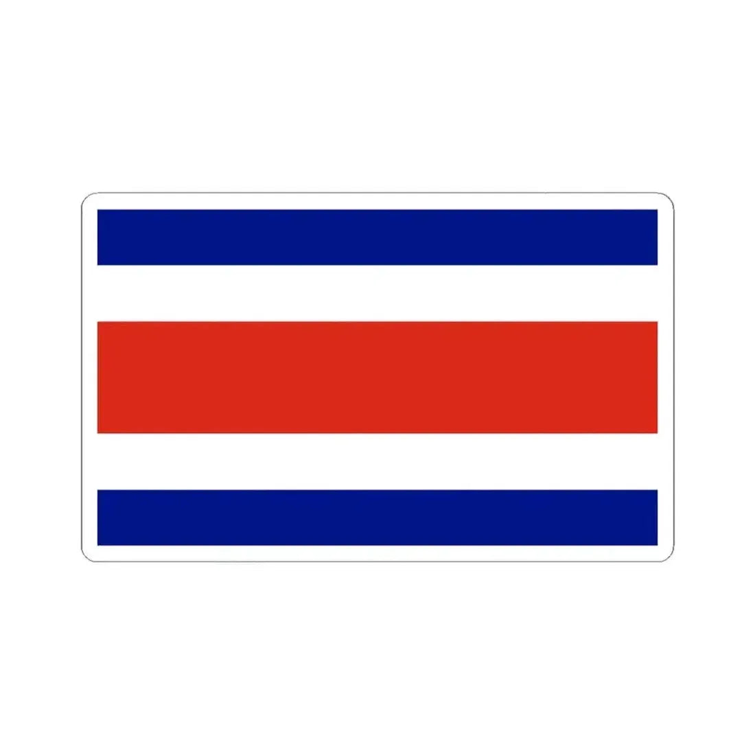 Flag of Costa Rica (Costa Rica) STICKER Vinyl Kiss-Cut Decal 6 Inch White - The Sticker Space