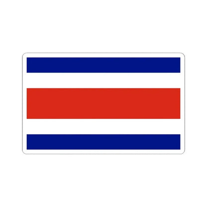 Flag of Costa Rica (Costa Rica) STICKER Vinyl Kiss-Cut Decal 6 Inch White - The Sticker Space