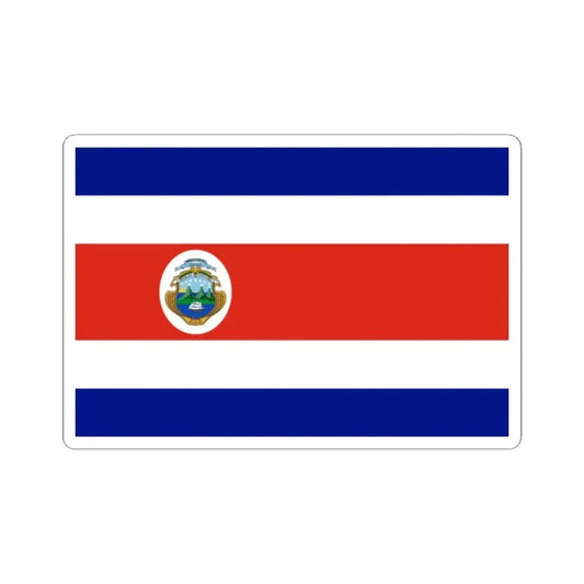 Flag of Costa Rica state 3-2 (Costa Rica) STICKER Vinyl Kiss-Cut Decal 2 Inch White - The Sticker Space