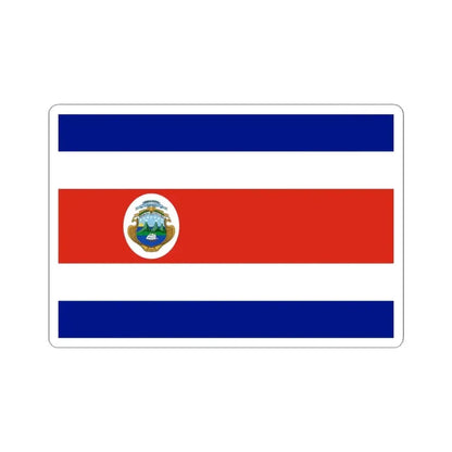 Flag of Costa Rica state 3-2 (Costa Rica) STICKER Vinyl Kiss-Cut Decal 4 Inch White - The Sticker Space