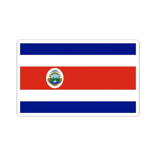 Flag of Costa Rica state (Costa Rica) STICKER Vinyl Kiss-Cut Decal 2 Inch White - The Sticker Space